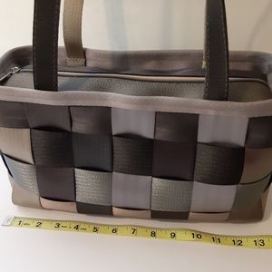 Harveys Seatbelt Treecycle Satchel Silver Handbag